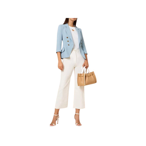 Blazer Donna doppiopetto Carta da zucchero ELISABETTA FRANCHI- Francavilla Moda